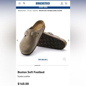 Birkenstock Boston Clogs Soft Footbed 
Size 39 (Women’s 8-8.5) 
Taupe